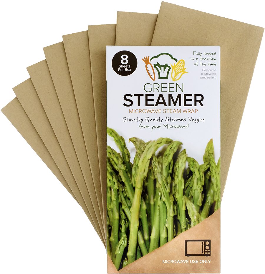 green steamer packages